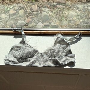 Naked Princess Elegant Gray Lace Bralette